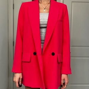 Hot Pink Suit Zara Blazer